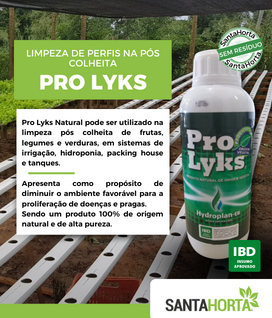 Pro Lyks Limpeza de perfis pós-colheita para hidroponia, irrigação, packing house e tanques